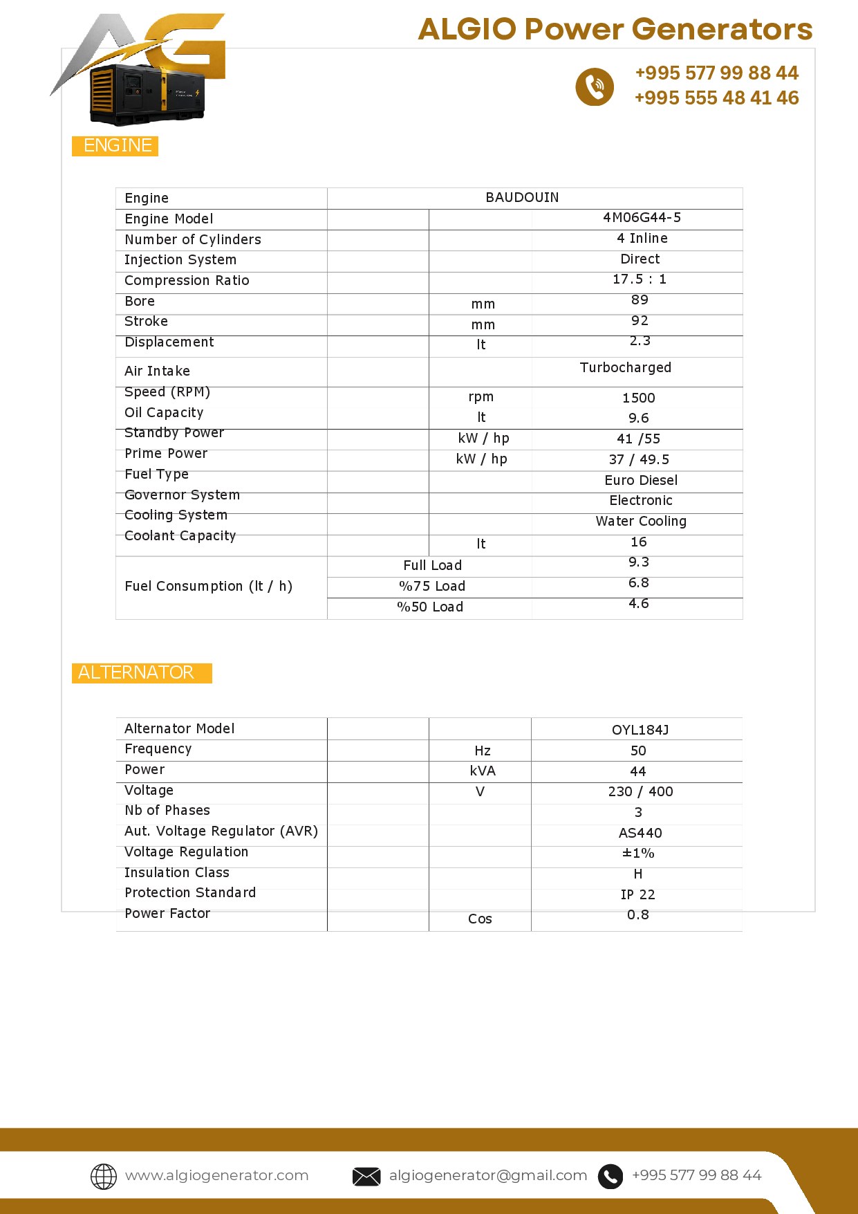 44 kVA dizel generatoru - Səhifə 2